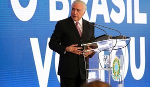 Presidente Michel Temer faz balanço dos dois anos de governo, durante o evento O Brasil Voltou, no Palácio do Planalto.
